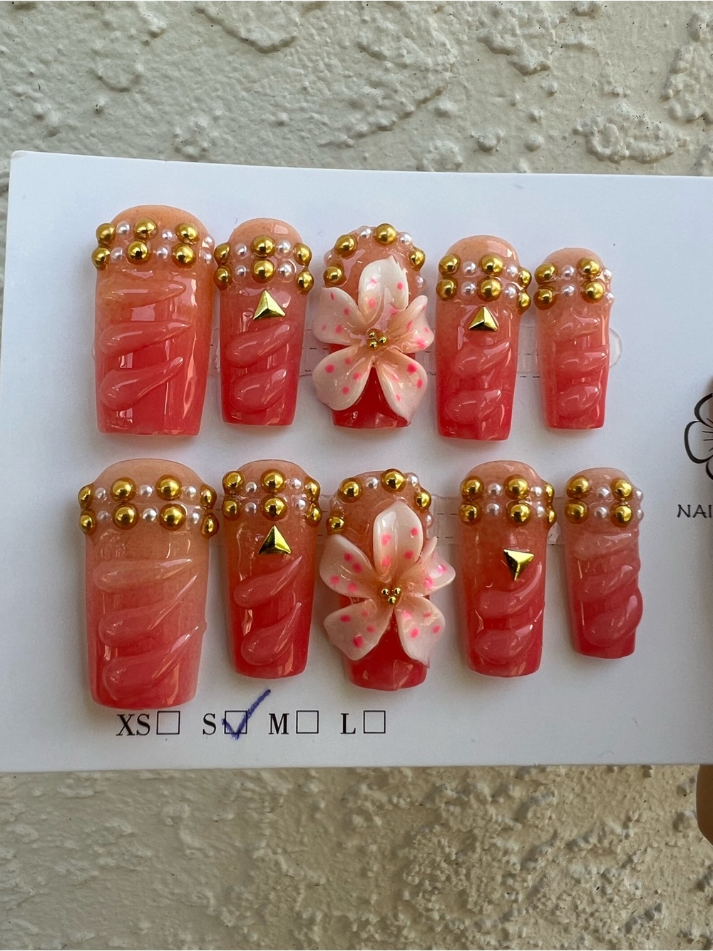 Beach Summer Vacation Press on Nails Size Small Set of 10